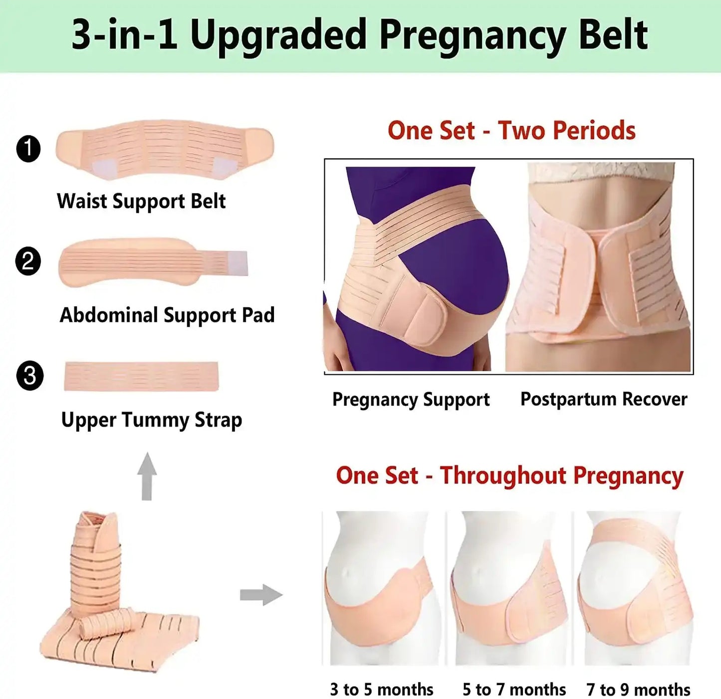 Pregnancy belly support belt