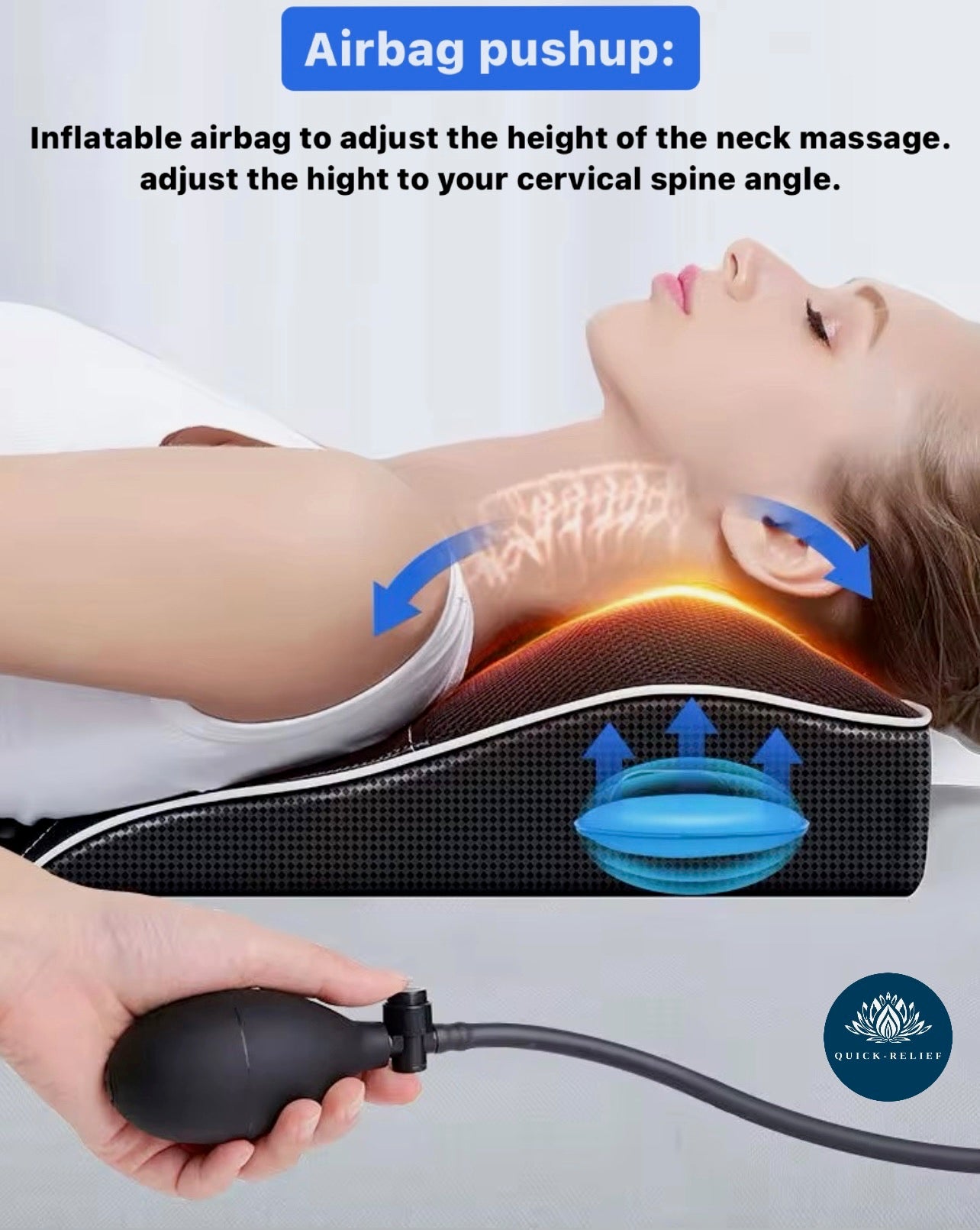 Massage+heating backrest